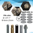 2PCS Deburring External Chamfer Tool for Metal Hex Shank High Speed Steel Chamfering Bolt Deburring Tool for Repairing Damaged Bolts HE021-B2...