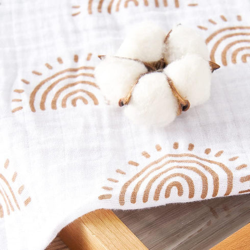 Baby Swaddle Blankets for Boys & Girls - Unisex Newborn Muslin Receiving Blanket Receiving Blanket Swaddle Wrap, Large 43 x 43 inches (Leaves)...