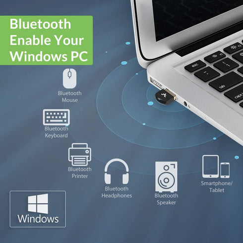 Avantree DG45 - USB Bluetooth 5.0 Adapter for PC, Bluetooth Dongle for Computer Desktop Laptop, Wireless Transfer for Bluetooth Headphones Speaker...