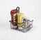 G.E.T. 4-31696 4 Compartment Condiment Caddy, Teflon Coated, 8" x 6.5", Black...
