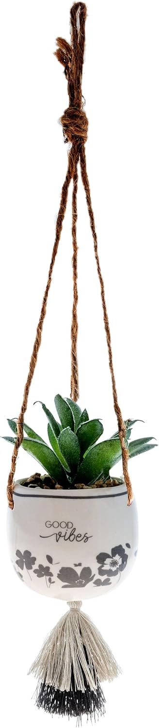 Karma Hanging Succulent Pot Good Vibes...