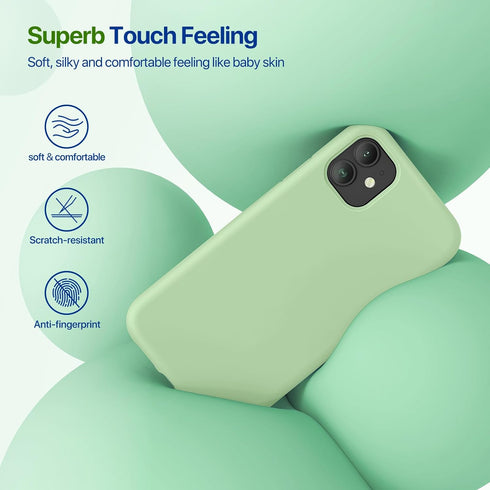 Miracase Compatible with iPhone 11 Phone Case, with Screen Protector, Liquid Silicone Gel Rubber Full Body Drop Protection Shockproof Cover Phone ...