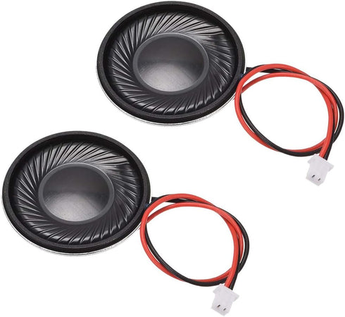 uxcell 1W 8 Ohm DIY Magnetic Speaker 28mm Round Shape Replacement Loudspeaker with PH2.0/1.25mm-2P Terminal Line for Electronic 2pcs...
