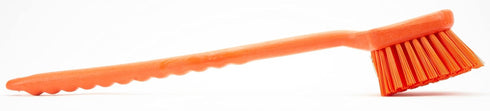 SPARTA 40501EC24 Plastic Large Scrub Brush, Kitchen Brush, Utility Brush With Long Handle For Cleaning, 20 Inches, Orange...