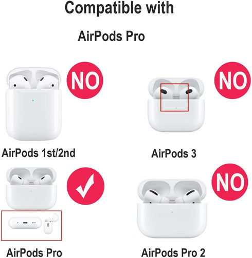 AirPods Pro Case Cover, Soft Silicone Protective Case Marbling Skin Night Glow for AirPods Pro Case 2022, Shockproof, Luminous Earbuds Case with K...
