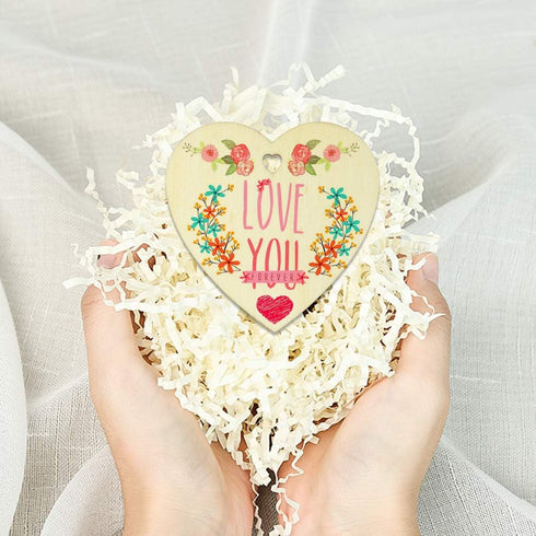 obmwang 50 Pieces 3 Inch Natural Heart Wood Slices, DIY Wooden Ornaments Unfinished Predrilled Heart Embellishments with Twine for Wedding, Thanks...