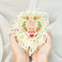 obmwang 50 Pieces 3 Inch Natural Heart Wood Slices, DIY Wooden Ornaments Unfinished Predrilled Heart Embellishments with Twine for Wedding, Thanks...