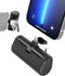 Small Portable Charger for iPhone, 5000mAh Mini Battery Pack with Builtin Metal Stand, MFi Certified Compact Power Bank with LCD Display & LED Lig...