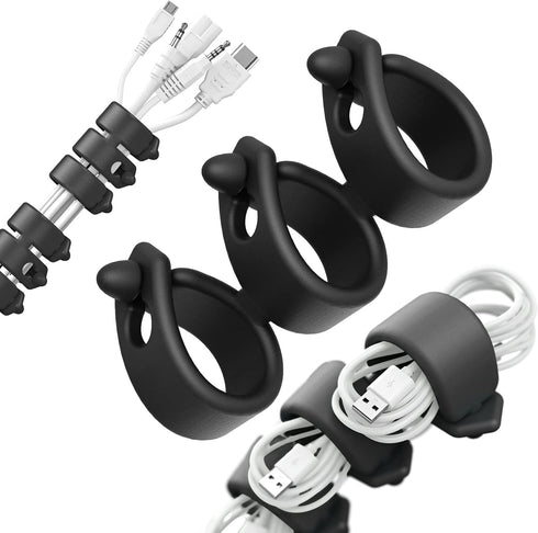 Cord Organizer 3 Pack Reusable Cable Straps, 3 in 1 Multipurpose Cable Protector for Earbuds Earphone Headphone Headset Wrap Winder Holder Keeper ...