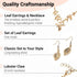 Shop LC ION Plated Gold Necklace Set - Gold Leaf Necklace and Earrings Set - Floral Costume Jewelry for Women Valentines Day Birthday Gifts for Wo...
