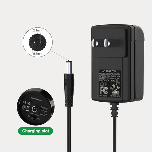 27V Massage Gun Charger for Sharper Image 1013983 1013985 1011666 1013002 1014392 2313786 2316222 Powerboost Deep Tissue Cordless Massage Gun Powe...