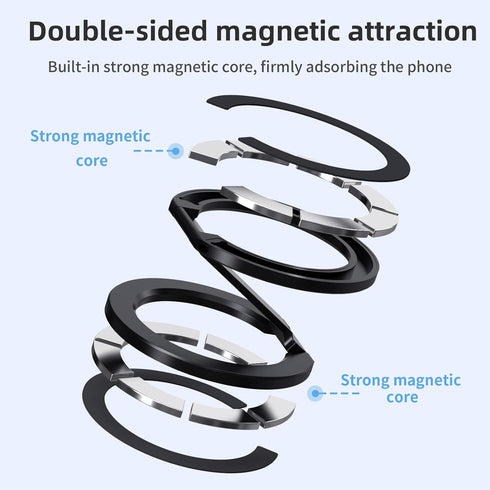 Dual Magnetic Phone Holder for Car,Gym Phone Holder Mount for Mag-Safe,Strong Magnet Phone Mount Stand for Metal Surface,Compatible with iPhone 15...