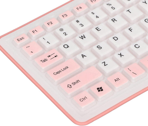 103 Keys Foldable Silicone Keyboard,Wired USB Silicone Keyboard Silent Keyboard Soft Touch Keyboard Waterproof Rollup Keyboard for PC Laptops()...