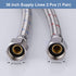 ARCORA 36-Inch Faucet Hose Connects Kitchen Bathroom Sink to Water Supply, Stainless Steel cUPC Supply Lines with 3/8-Inch x 3/8-Inch Female Compr...