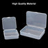 12Pcs Mini Storage Containers, Mixed Sizes Small Rectangular Clear Plastic Storage Containers Box with Hinged Lid for Beads, Organizie Tiny Items,...