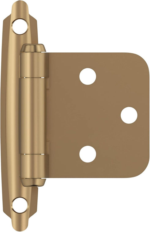 Amerock BPR3429CZ | Cabinet Hinge | Variable Overlay Self Closing Face Mount | Champagne Bronze | Kitchen Cabinet Door Hinge | 1 Pair/2 Pack | Fun...