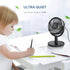 Mini Desk Fan, USB Powered Desktop Fan with 4 Speeds, Small but Powerful Strong Airflow Work Quiet, 310° Adjustment, Portable Personal Air Circula...