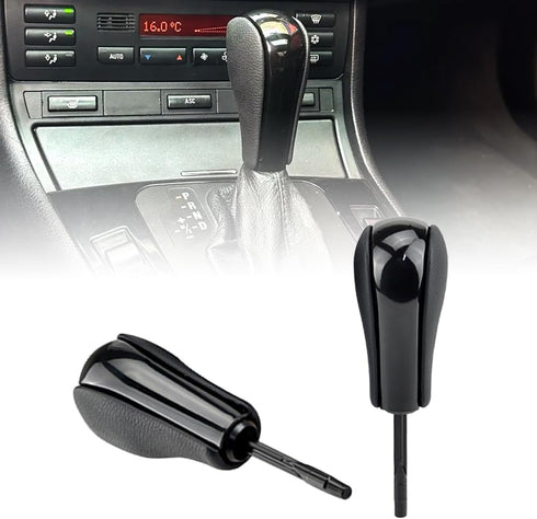 Short Type Black Car Automatic AT Short Long Gear Stick Shift Gear Knob Compatible with B-MW E81 E82 E87 E90 E91 E92 E93 E36 E38 E39 E46 Z4 Z3 E53...