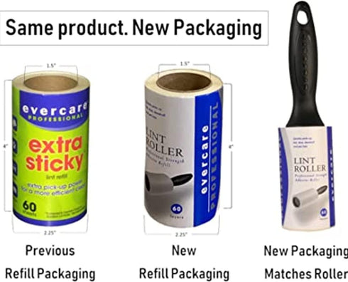 Evercare Extra Sticky Roller Refill, 180 Sheets, 60 Count (Pack of 3)...