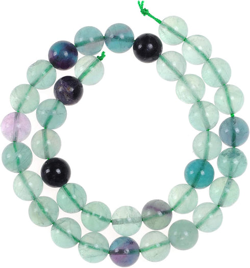 6MM Natural Round Fluorite Beads Crystal Beads Gemstone Beads for Jewelry Making DIY Gifts for Family and Friends (6mm, Fluorite)...