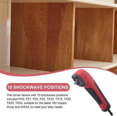 Right Angle Attachment Electric Screwdriver Repair 90 Degree Corner Device, ABS Handle Screwdriver Socket Adapter Drill Bit Corner Adapter for 18v...