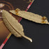 Gentlemen Suit Gold Brooches Elegant Elegant Leaf Suit Clip Collar Pin Brooch Unisex (big gold)...