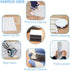 Rug Tape Pad, Rug Anchors Carpet Hook and Loop Non-Slip Mat Anti-Skid Stickers (10PCS, Black)...