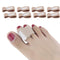 Broken Toe Wraps 8 Pack (Medium Size), Middle Toes Fabric Toe Splint Cushioned Bandages Finger Protectors Straightener Hammertoe Separators...