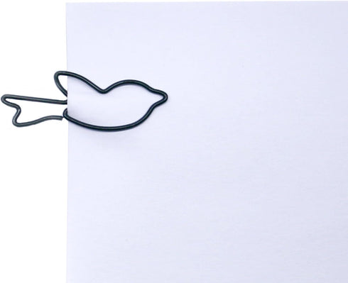 Bird Shaped Paper Clips Great for Paper Clip Collectors or Office Gift - Comes in Round Tin with Lid and Gift Box (Black 100 Count)...