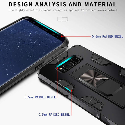 for Samsung Galaxy S8 Plus Case Samsung Galaxy S8+ Case Military Grade Built-in Kickstand Case Holder Armor Heavy Duty Shockproof Cover Protective...