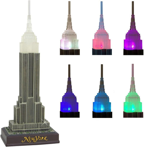 ZIZO New York Breath Taking Empire State Building Replica LED Light up 10" New York City NYC Souvenir Empire State Building Replica Statue of Libe...