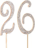 MAGJUCHE Gold 26" Crystal Cake Topper, Number 26 Rhinestones 26th Birthday Cake Topper, Men or Women Birthday or 26th Anniversary Party Decoration...