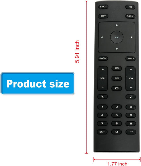 XRT134 Remote Control Replacement fit for VIZIO HDTV D24HN-E1 D50N-E1 D24HNE1 D50NE1...