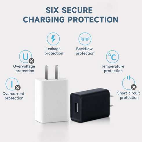 USB Wall Charger, 5V 2A Charger Power Adapter, Fast Charging USB Charger Block, Fast Plug Charging Block, USB Wall Plug for Baby Bottle Warmer, Ph...