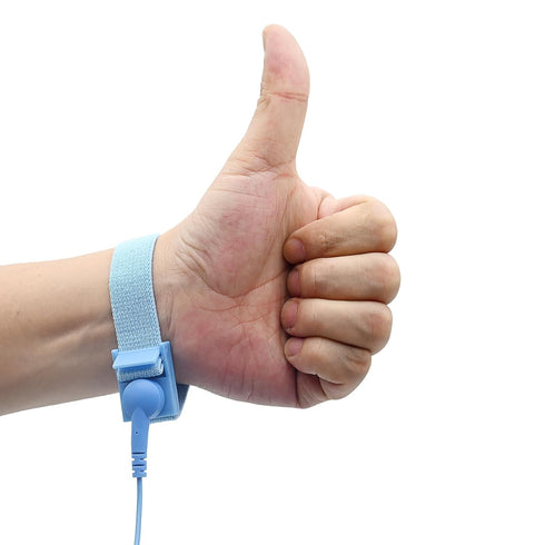 Adjustable Anti Static Wrist Strap, Grounded Wrist Band with ESD Safe Grounding Cord for Computer Electronics PC Building (1 Pcs)...