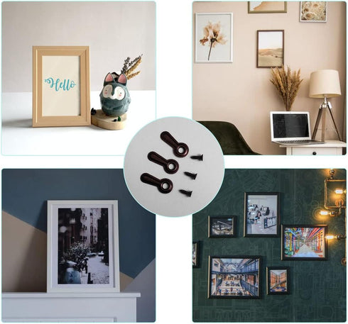 100 Pieces Metal Picture Frames Turn Button Fasteners with 100 Pieces Screws, Picture Frame Hardware Backing Clips Picture Turn Button Frame Pictu...