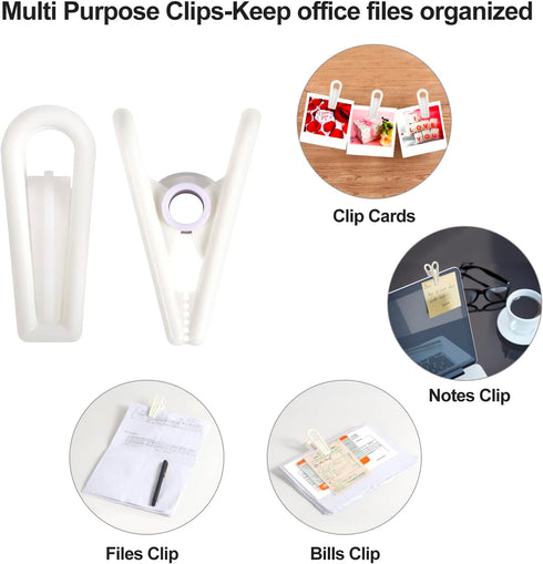 Chip Clips,Laundry Clips,Washing Line Pegs,Windproof,Hanger Clips for Baby's Flat Thin Clothes Hangers,Multi Purpose Clips for Kitchen Food Packag...