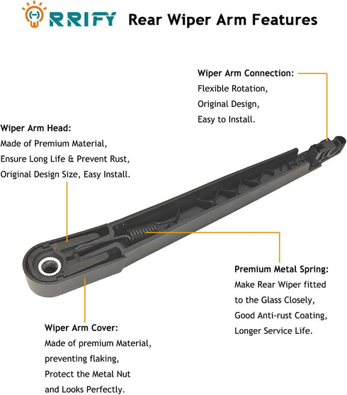Rear Windshield Wiper Blade Arm Set for Kia Sorento 2015-2020 Rear Windsheild Back Wiper Arm and wiper Blade with Cover Assembly...