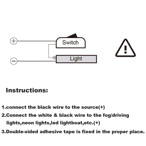 Paste Type Switch with Wires Cable:39.3inch Car Push Button Switch ON/Off DC12V Water Drop Shape DIY Car Switch Rocker Switch with Wires for Fog L...