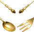 14 Pack Swan Base Holder with Coffee Spoon Forks, Gold Creative Dessert Flatware Set, Decorative Party Golden Serving Teaspoons for Stirring, Mixi...