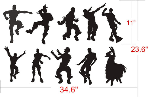 Video Game Wall Decal Wall Sticker Poster Floss Dancing Game Room Decor Peel & Stick Game Decal Baby Bedroom Home Decor Gaming Stickers (34.6" x 2...