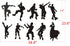 Video Game Wall Decal Wall Sticker Poster Floss Dancing Game Room Decor Peel & Stick Game Decal Baby Bedroom Home Decor Gaming Stickers (34.6" x 2...