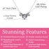 Cate & Chloe Calliope 18k White Gold Plated 3-Stone Pendant Necklace | Beautiful Sparkling Crystal Stones Silver Drop Necklace for Women...