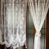 FADFAY Lace Balloon Curtain White Adjustable Tie-Up Curtain Shade, Embroidered Semi Sheer Farmhouse Drape for Living Room Bedroom Dining Room, 1 P...