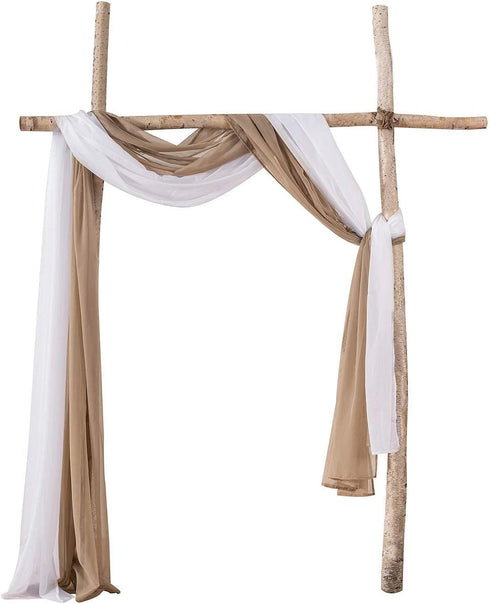 MIULEE Sheer Window Scarf Valance Extra Long Topper Window Treatment Elegant Curtain Scarves Luxury Swag Curtain Drapes for Party Wedding Arch Cer...