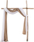 MIULEE Sheer Window Scarf Valance Extra Long Topper Window Treatment Elegant Curtain Scarves Luxury Swag Curtain Drapes for Party Wedding Arch Cer...