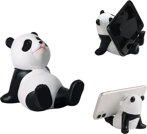Kawaii Phone Stand for Desk,Adjustable Compatible with Smartphones and Tablets,Cute Panda Smartphone Stand,Kawaii Room Decor Aesthetic (White)...