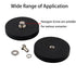 MUTUACTOR 62LB Anti-Scratch Neodymium Rubber Coated Magnet with M6 Female Thread, Non-Slip Strong Monting Magnet for Led Lighting Bar, Signal Ligh...