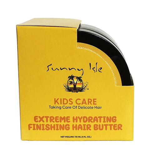 Sunny Isle Kids Care Extreme Hydrating Finishing Hair Butter 4oz | Gentle Care Formula for Daily Use | Promotes Softer, Smoother Hair | Frizz & Fl...
