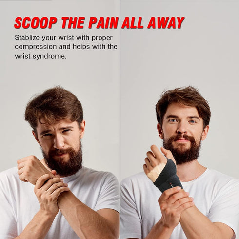 Wrist Brace for Carpal Tunnel, Comfortable and Adjustable Wrist Support Brace for Arthritis and Tendinitis, Wrist Compression Wrap for Pain Relief...